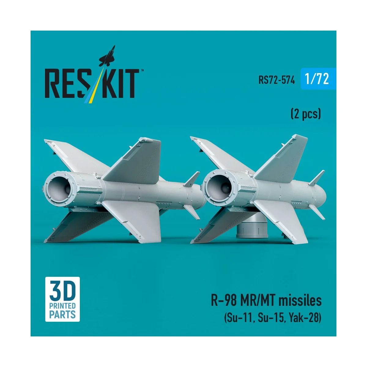 R-98 MR/MT missiles (2 pcs) (Su-11, Su-15, Yak-28) (3D Printed), 1/... R-98 MR/MT missiles (2 pcs) (Su-11, Su-15, Yak-28) (3D Printed), 1/...