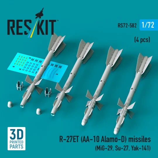 R-27ET (AA-10 Alamo-D) missiles (4 pcs) (MiG-29, Su-27, Yak-141) (3... R-27ET (AA-10 Alamo-D) missiles (4 pcs) (MiG-29, Su-27, Yak-141) (3...