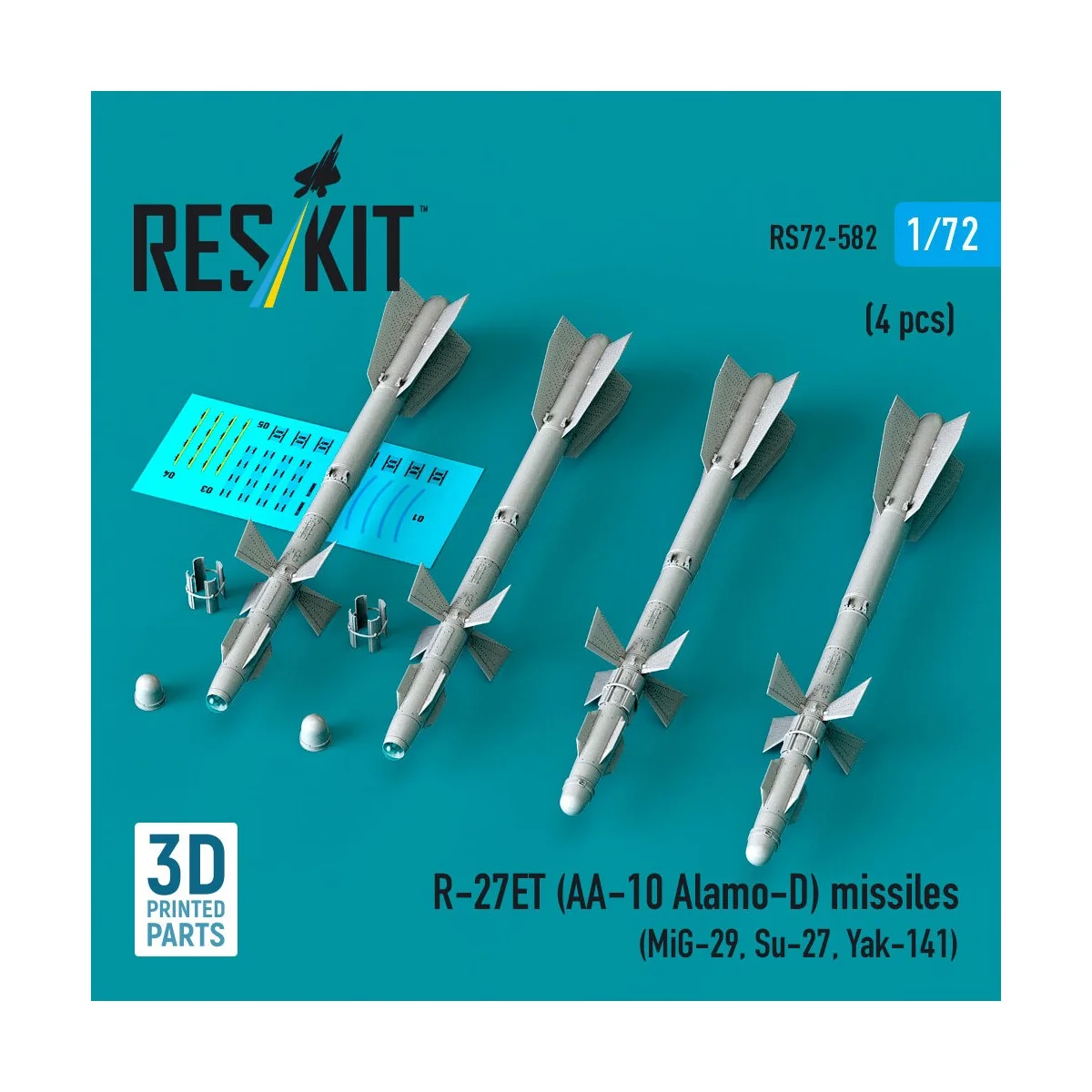 R-27ET (AA-10 Alamo-D) missiles (4 pcs) (MiG-29, Su-27, Yak-141) (3... R-27ET (AA-10 Alamo-D) missiles (4 pcs) (MiG-29, Su-27, Yak-141) (3...