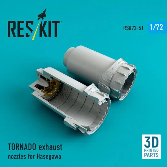 TORNADO exhaust nozzles for Hasegawa kit (3D Printed), 1/72 - ResKi...
