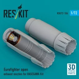 Eurofighter open exhaust nozzles for Hasegawa kit (3D Printed), 1/7...