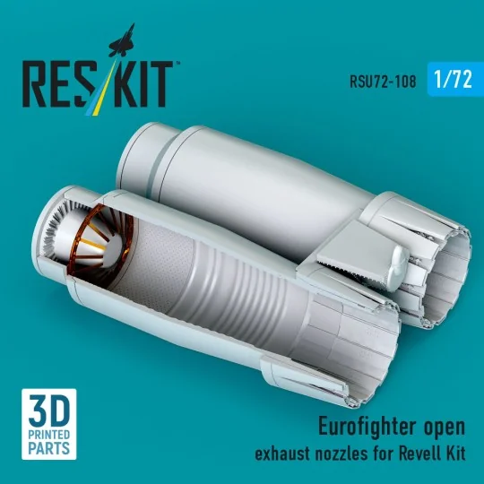 Eurofighter open exhaust nozzles for Revell kit (3D Printed), 1/72 ...