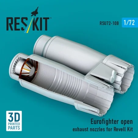 Eurofighter open exhaust nozzles for Revell kit (3D Printed), 1/72 ...