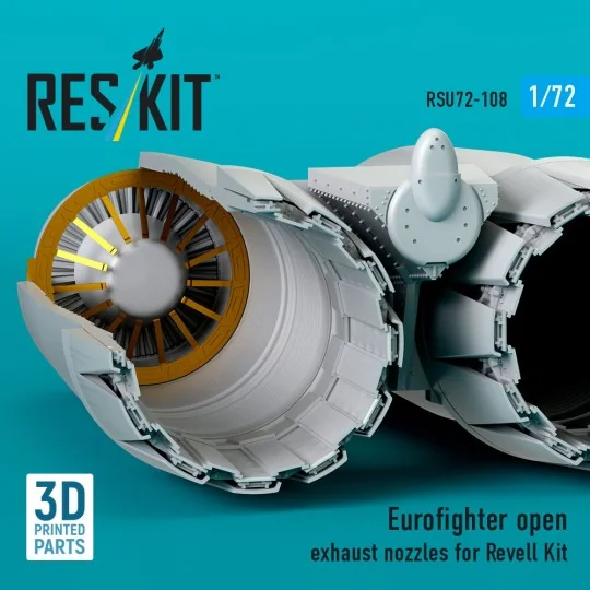 Eurofighter open exhaust nozzles for Revell kit (3D Printed), 1/72 ...