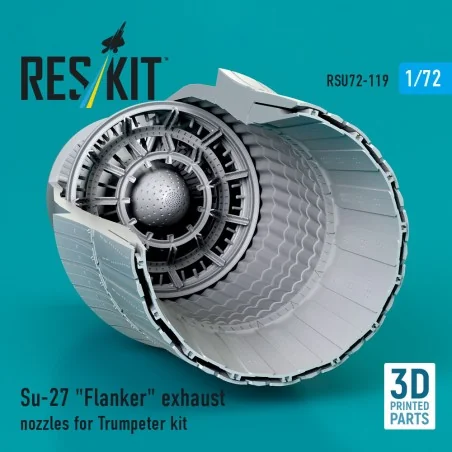 Su-27 Flanker exhaust nozzles for Trumpeter kit (3D Printed), 1/72 ...