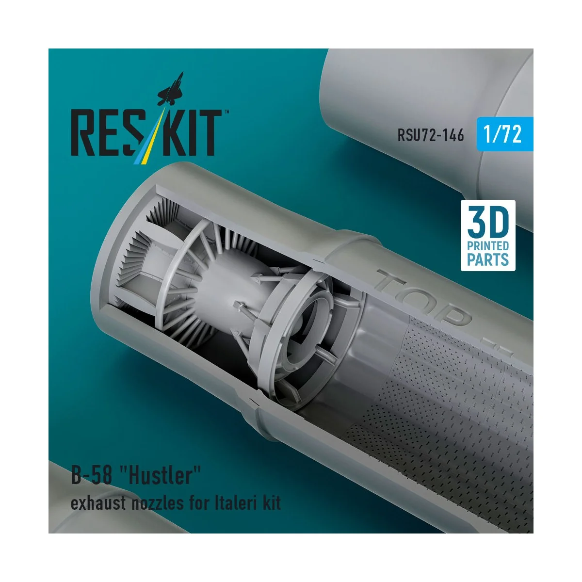 B-58 Hustler exhaust nozzles for Italeri kit (3D Printed), 1/72 - R...