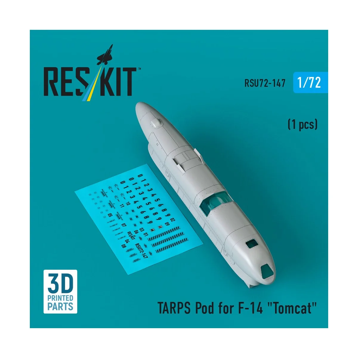 TARPS pod for F-14 Tomcat (1 pcs) (3D Printed), 1/72 - ResKit Model...