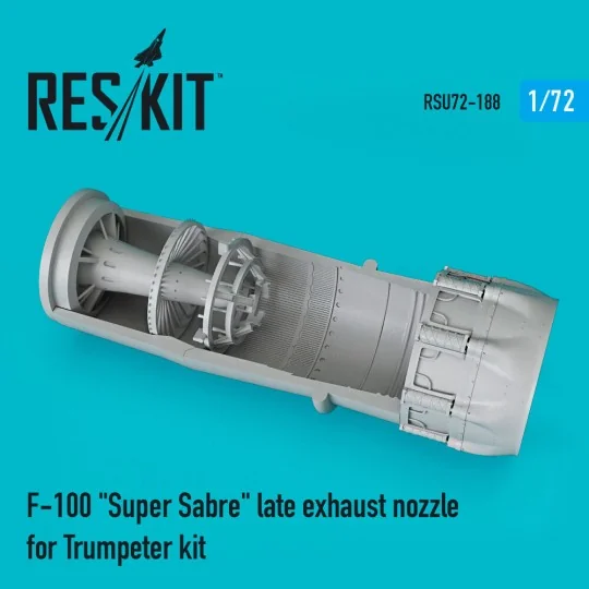 F-100 Super Sabre late exhaust nozzle for Trumpeter kit, 1/72 - Res...