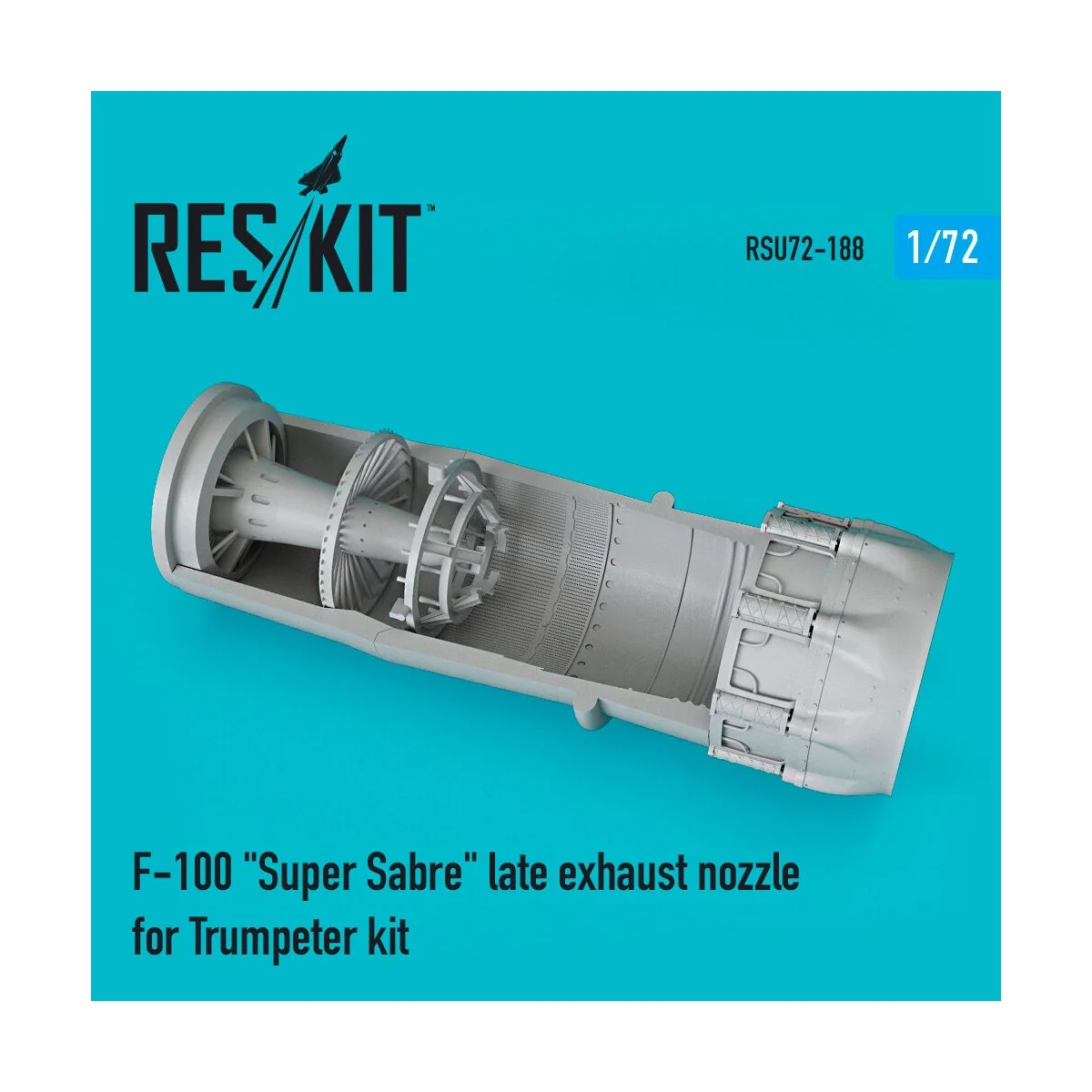 F-100 Super Sabre late exhaust nozzle for Trumpeter kit, 1/72 - Res...
