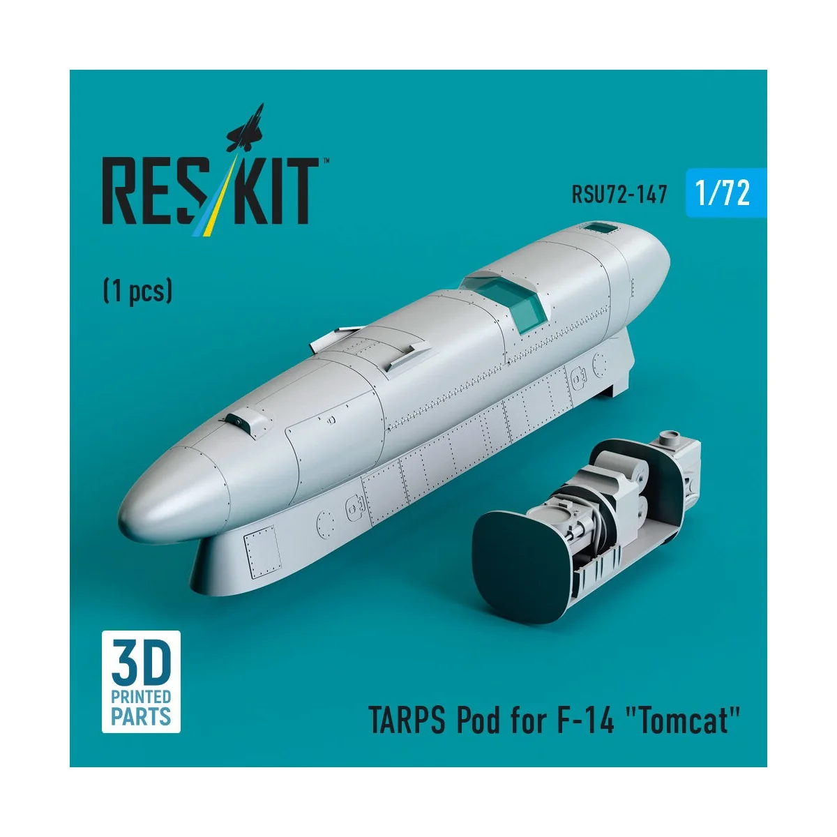 TARPS pod for F-14 Tomcat (1 pcs) (3D Printed), 1/72 - ResKit Model...