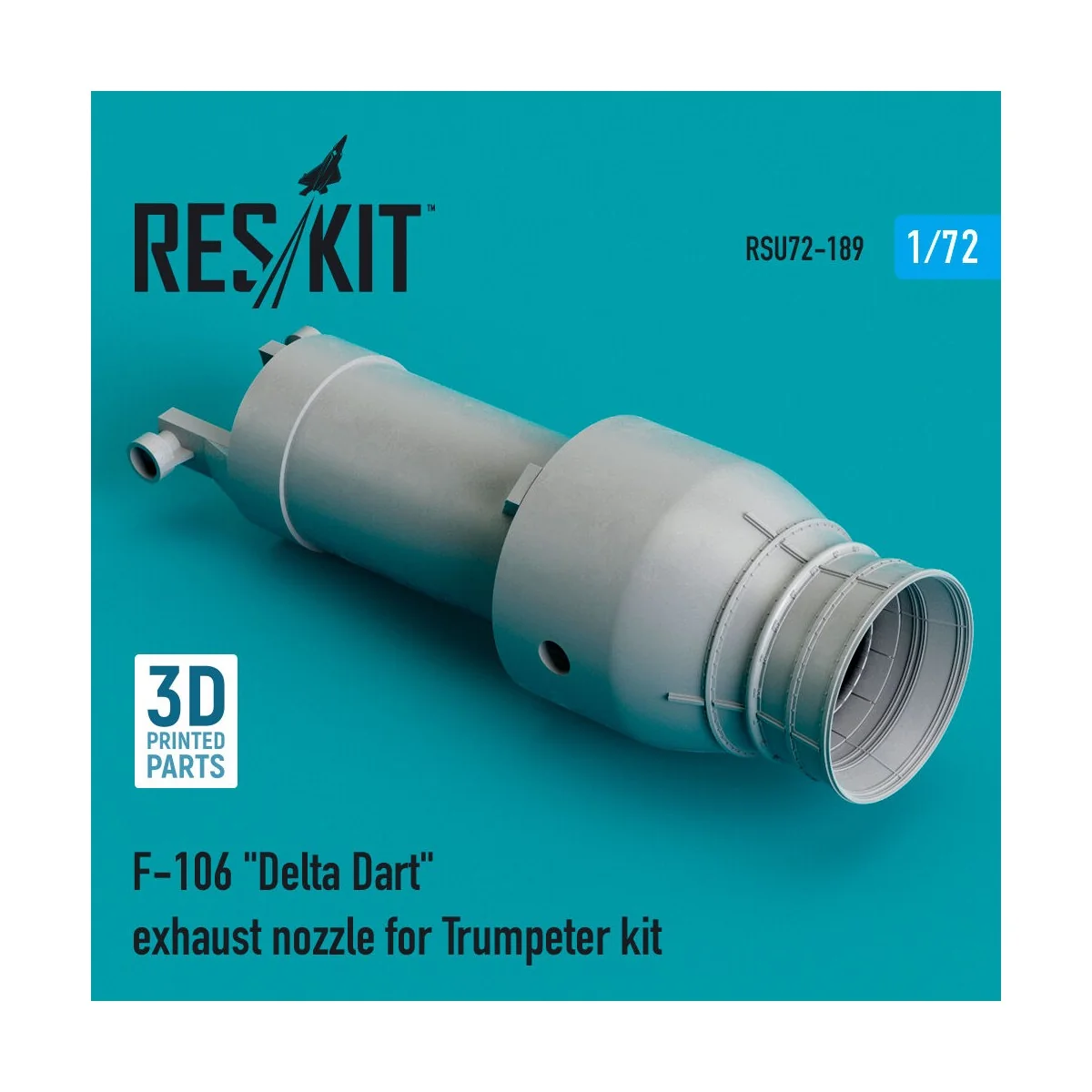 F-106 Delta Dart exhaust nozzle for Trumpeter kit (3D Printed), 1/7...