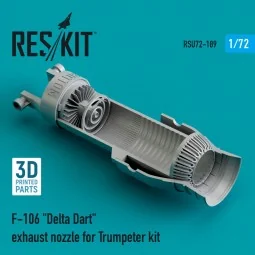 F-106 Delta Dart exhaust nozzle for Trumpeter kit (3D Printed), 1/7... 2