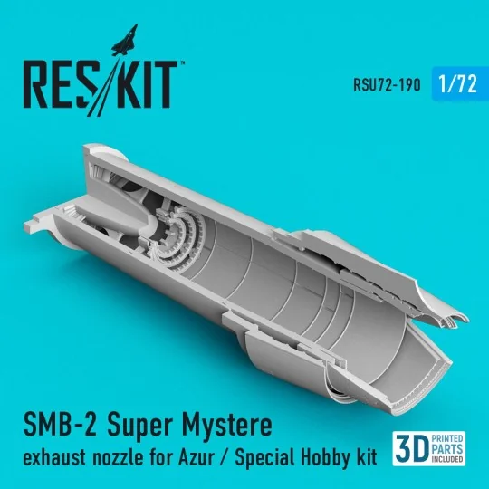 SMB-2 Super Mystère exhaust nozzle for Azur / Special Hobby kit, 1/...