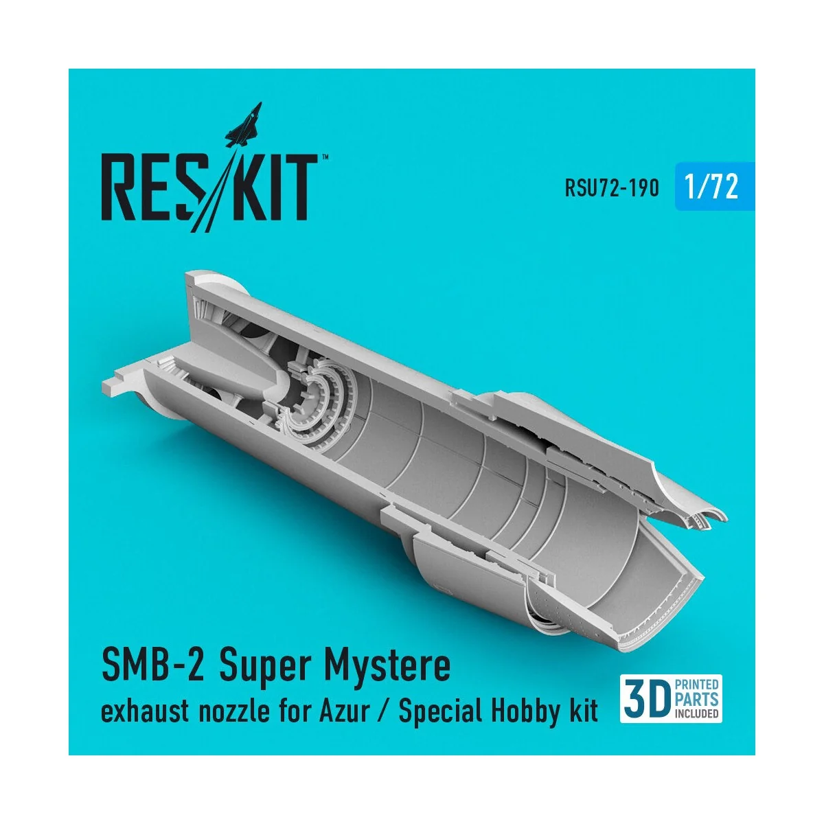 SMB-2 Super Mystère exhaust nozzle for Azur / Special Hobby kit, 1/...