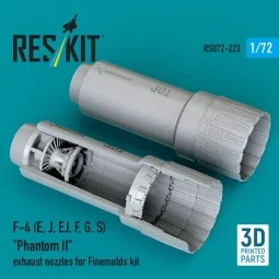 F-4 (E, J, EJ, F, G, S) Phantom II exhaust nozzles for Finemolds ki...