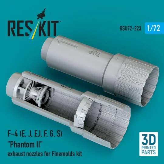 F-4 (E, J, EJ, F, G, S) Phantom II exhaust nozzles for Finemolds ki...
