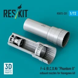 F-4 (B, C, D, N) Phantom II exhaust nozzles for Hasegawa kit (3D Pr...