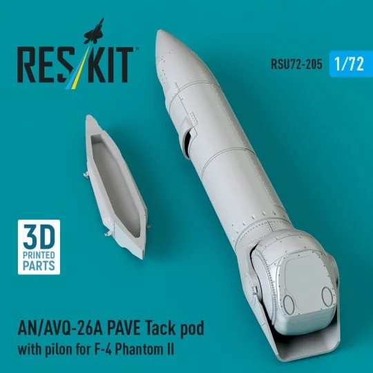 AN/AVQ-26A PAVE Tack pod with pylon for F-4 Phantom II (3D Printed)... AN/AVQ-26A PAVE Tack pod with pylon for F-4 Phantom II (3D Printed)...