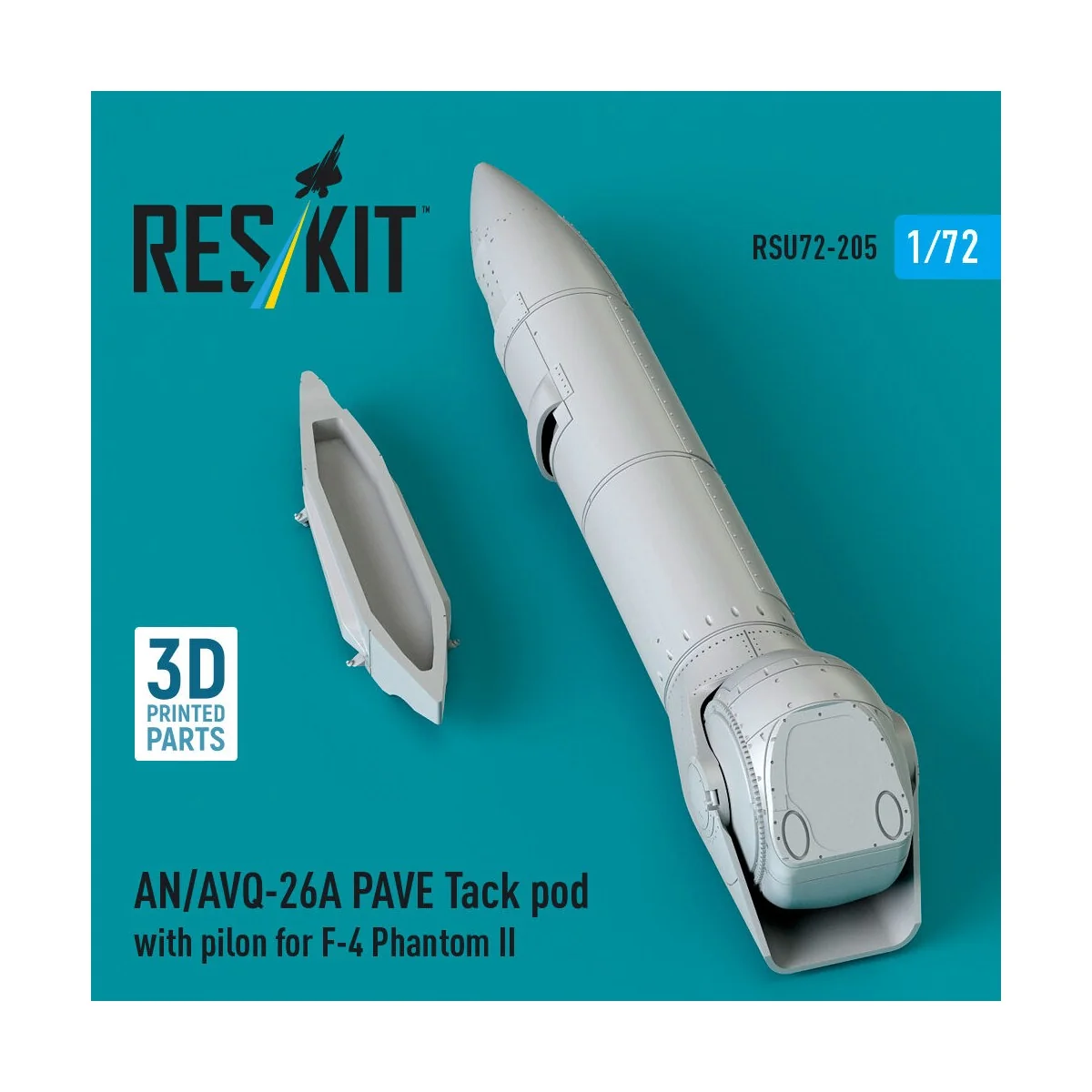 AN/AVQ-26A PAVE Tack pod with pylon for F-4 Phantom II (3D Printed)... AN/AVQ-26A PAVE Tack pod with pylon for F-4 Phantom II (3D Printed)...