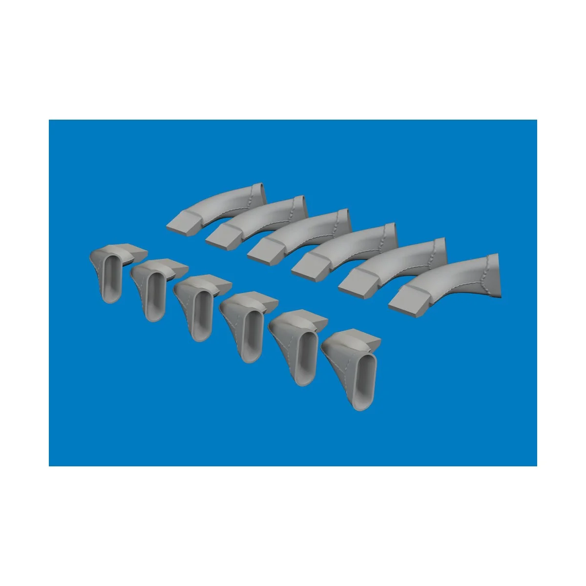 Spitfire Mk.VIII exhaust fishtail PRINT AIRFIX - Eduard Accessories...