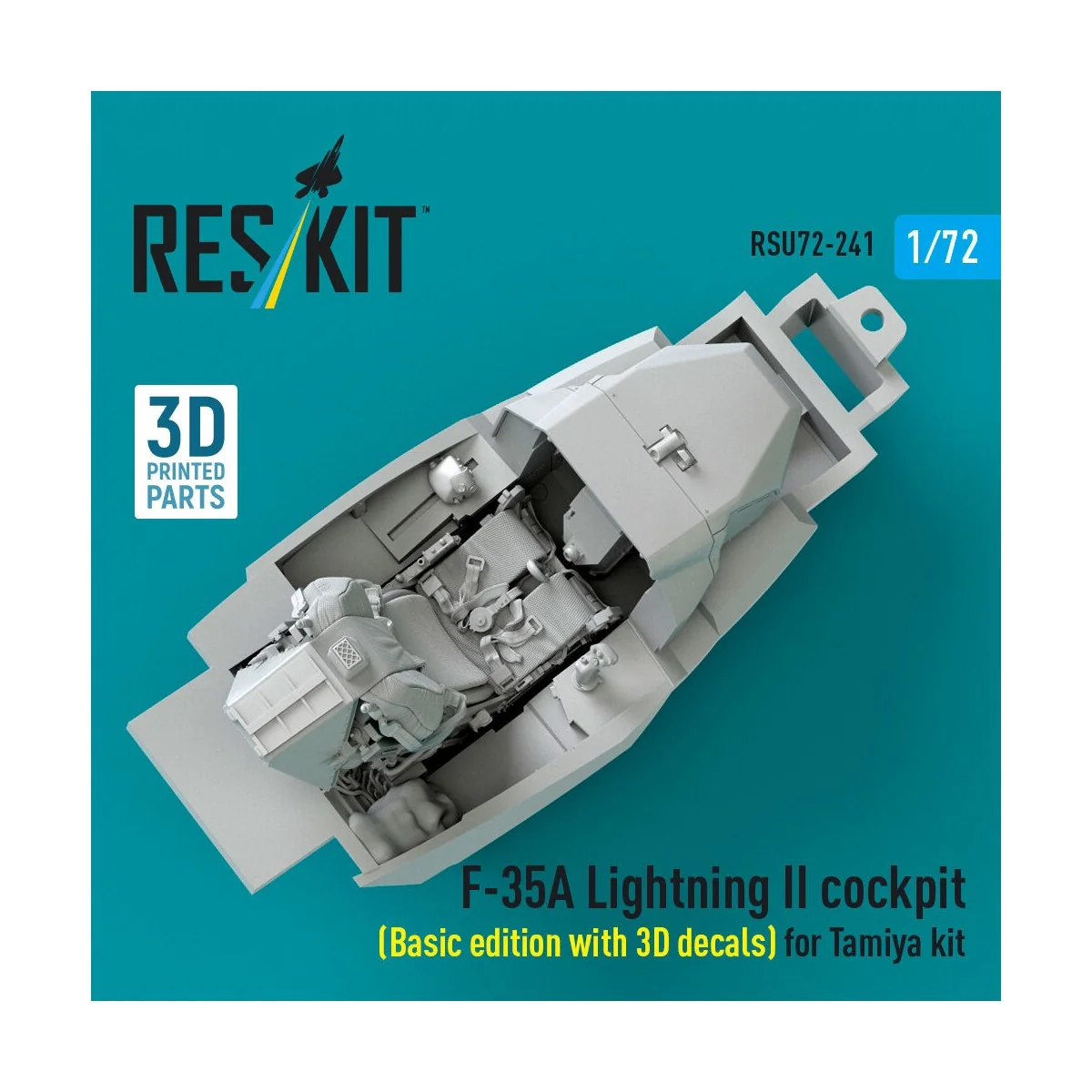 F-35A Lightning II cockpit (Basic edition with 3D decals) for Tamiy...
