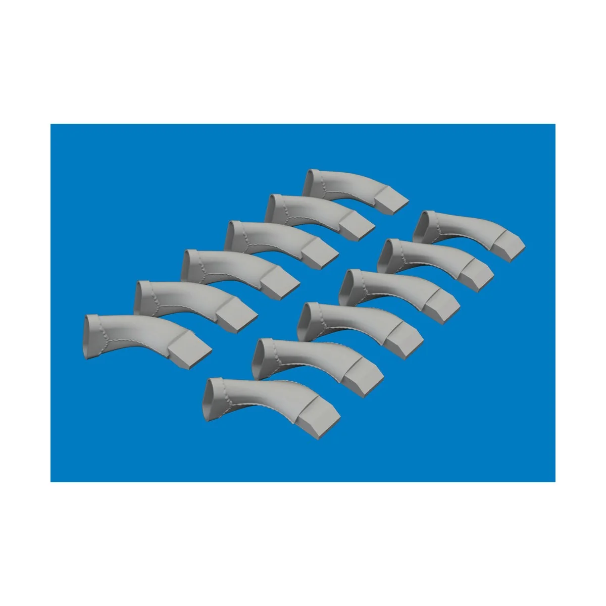 Spitfire Mk.VIII exhaust fishtail PRINT AIRFIX - Eduard Accessories...