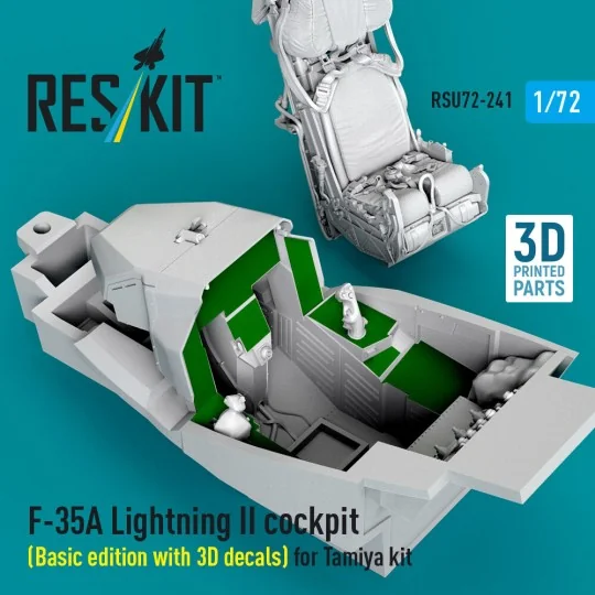 F-35A Lightning II cockpit (Basic edition with 3D decals) for Tamiy...