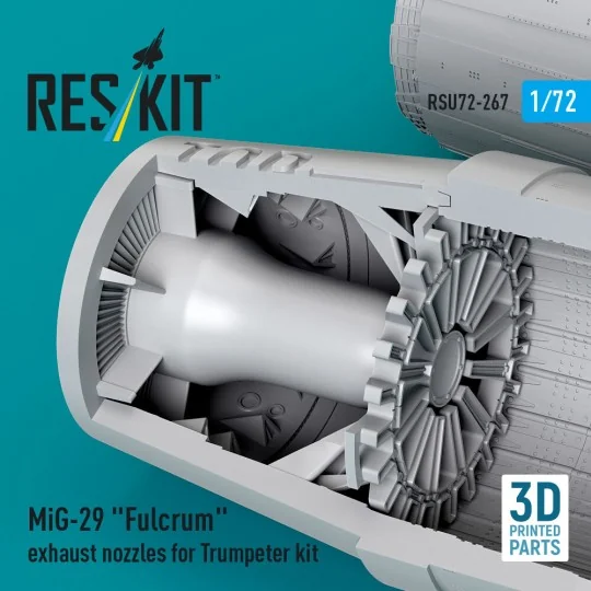 MiG-29 Fulcrum exhaust nozzles for Trumpeter kit (3D Printed), 1/72... MiG-29 Fulcrum exhaust nozzles for Trumpeter kit (3D Printed), 1/72...