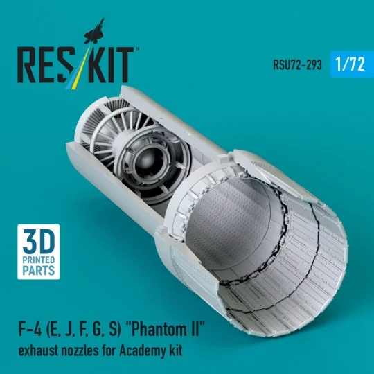 F-4 (E, J, F, G, S) Phantom II exhaust nozzles for Academy kit (3D ...
