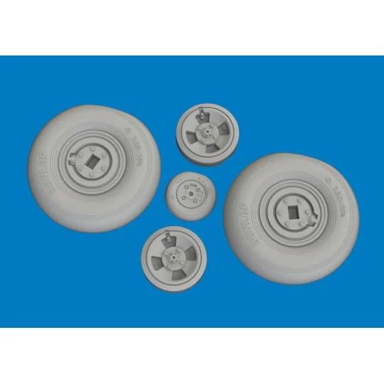 Spitfire Mk.VIII wheels 4spoke AIRFIX - Eduard Accessories 624006