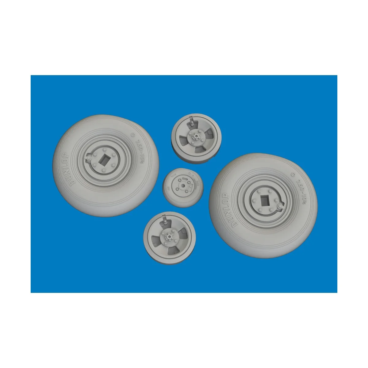 Spitfire Mk.VIII wheels 4spoke AIRFIX - Eduard Accessories 624006