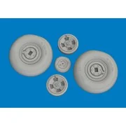 Spitfire Mk.VIII wheels 4spoke AIRFIX - Eduard Accessories 624006