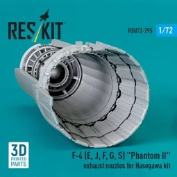 F-4 (E, J, F, G, S) Phantom II exhaust nozzles for Hasegawa kit (3D... 2