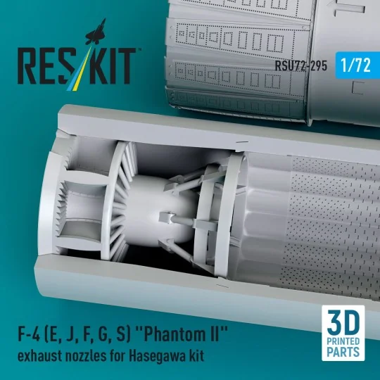 F-4 (E, J, F, G, S) Phantom II exhaust nozzles for Hasegawa kit (3D...