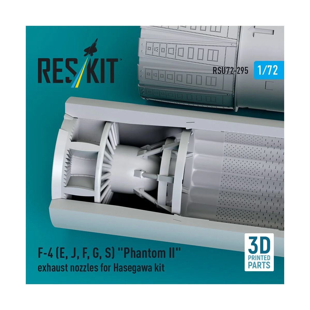 F-4 (E, J, F, G, S) Phantom II exhaust nozzles for Hasegawa kit (3D...