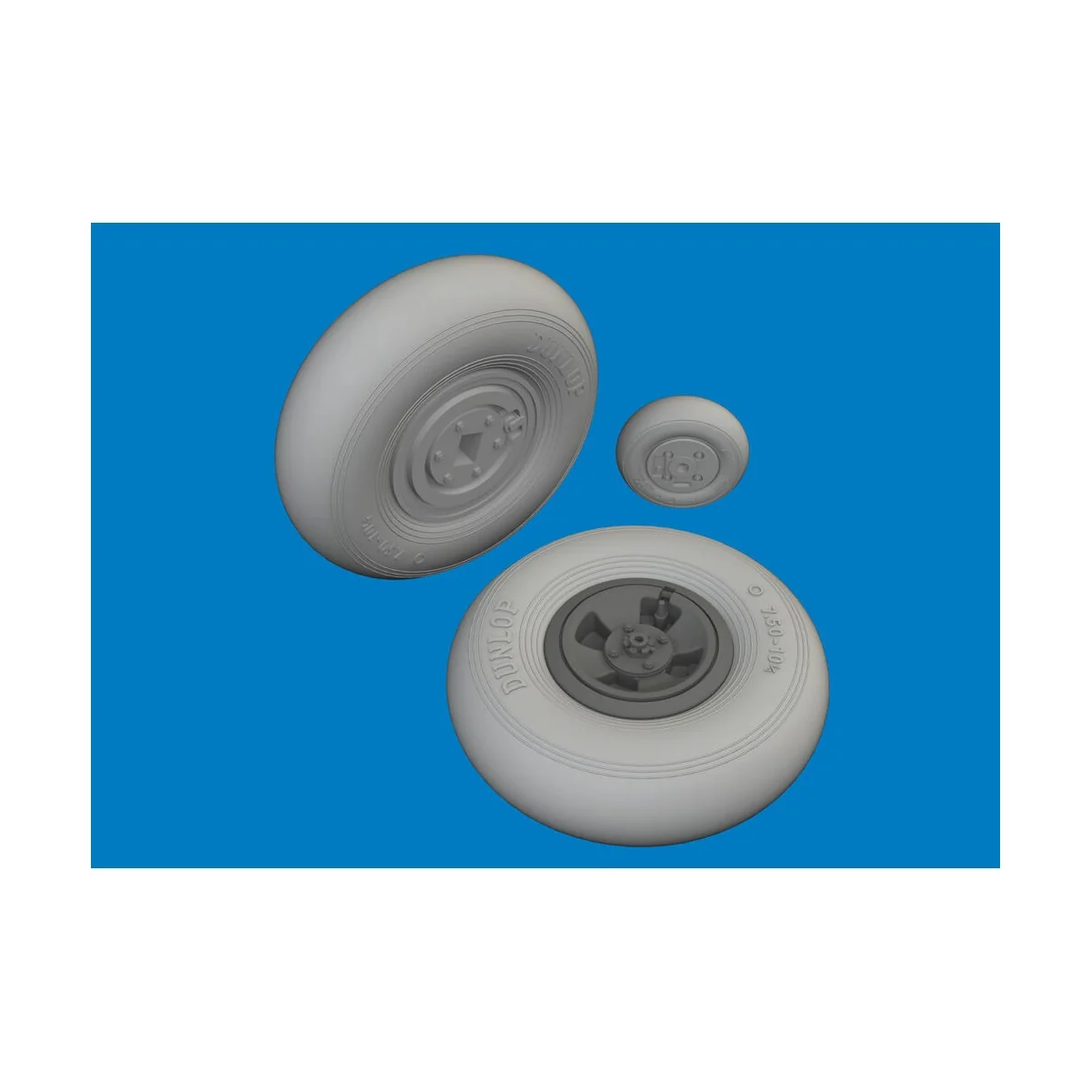 Spitfire Mk.VIII wheels 4spoke AIRFIX - Eduard Accessories 624006