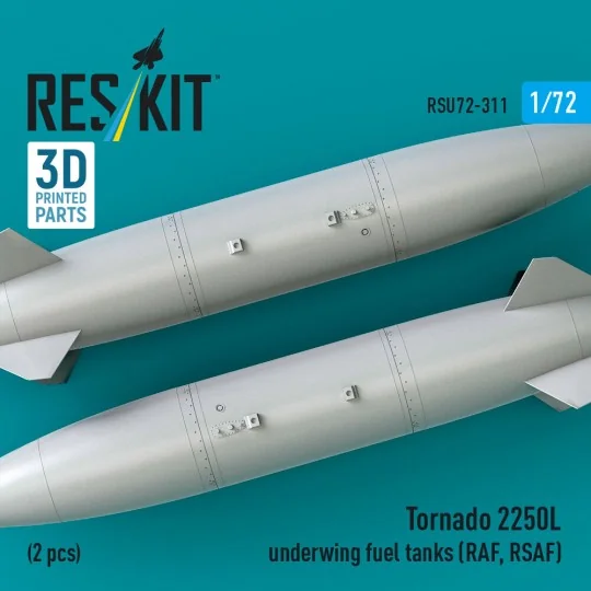 Tornado 2250L underwing fuel tanks (RAF, RSAF) (2 pcs) (3D Printed)...