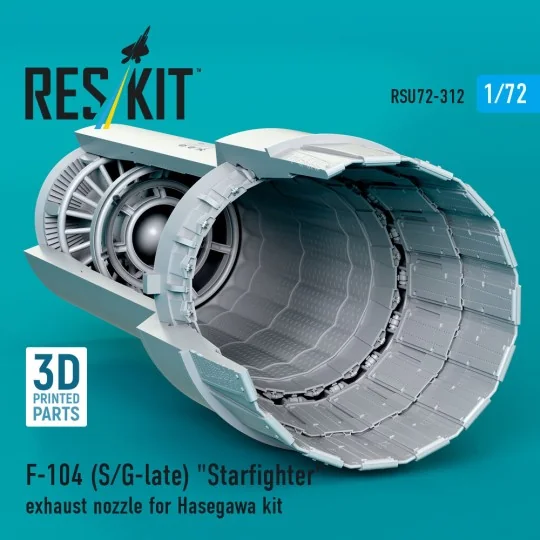 F-104 (S/G-late) Starfighter exhaust nozzle for Hasegawa kit (3D Pr...
