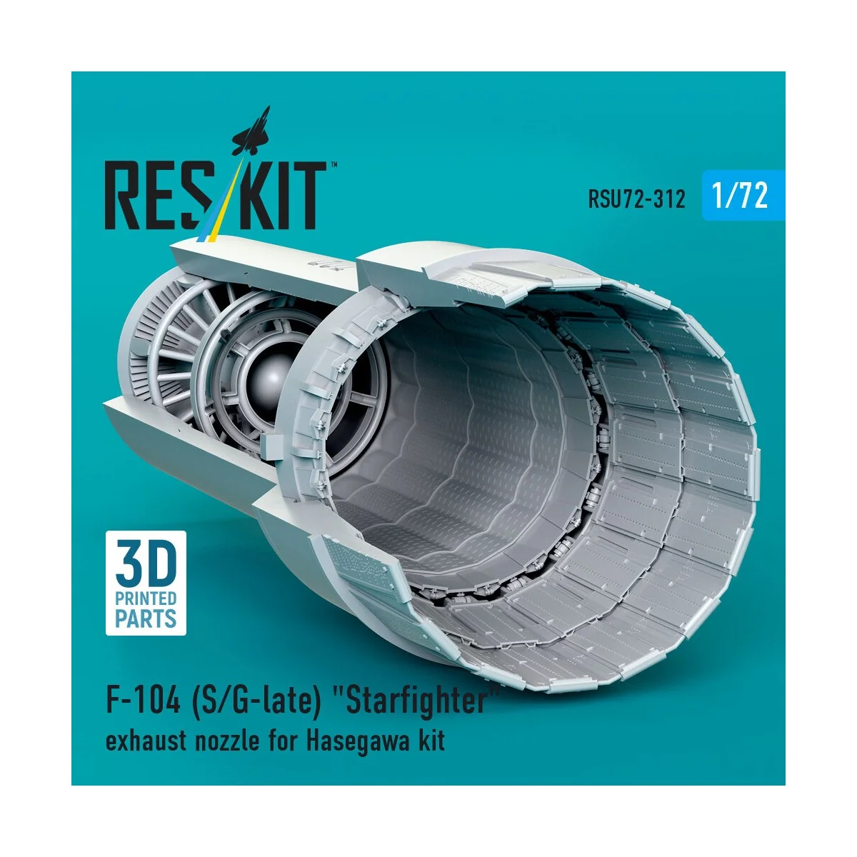 F-104 (S/G-late) Starfighter exhaust nozzle for Hasegawa kit (3D Pr...