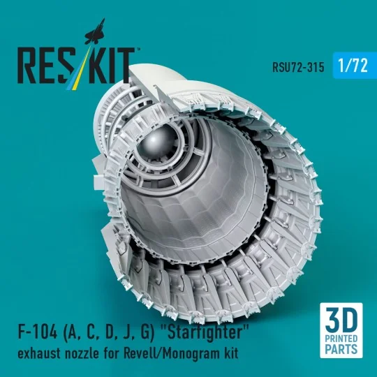F-104 (A, C, D, J, G) Starfighter exhaust nozzle for Revell/Monogra... F-104 (A, C, D, J, G) Starfighter exhaust nozzle for Revell/Monogra...