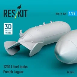 1200 L fuel tanks French Jaguar (2 pcs) (3D Printed), 1/72 - ResKit... 2