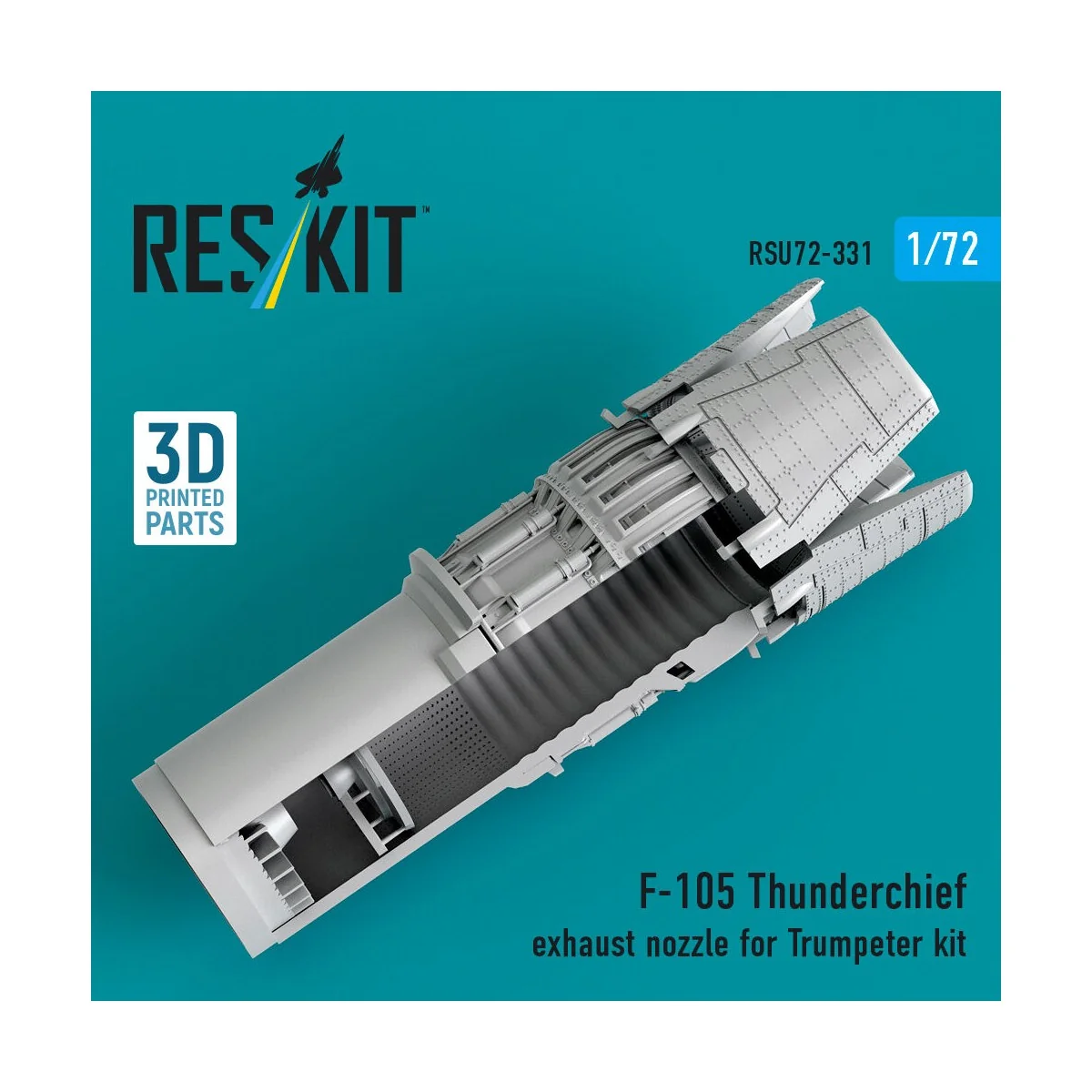F-105 Thunderchief exhaust nozzle for Trumpeter kit (3D Printed), 1...