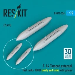 F-14 Tomcat external fuel tanks 1000l (early and late) with pylons ...
