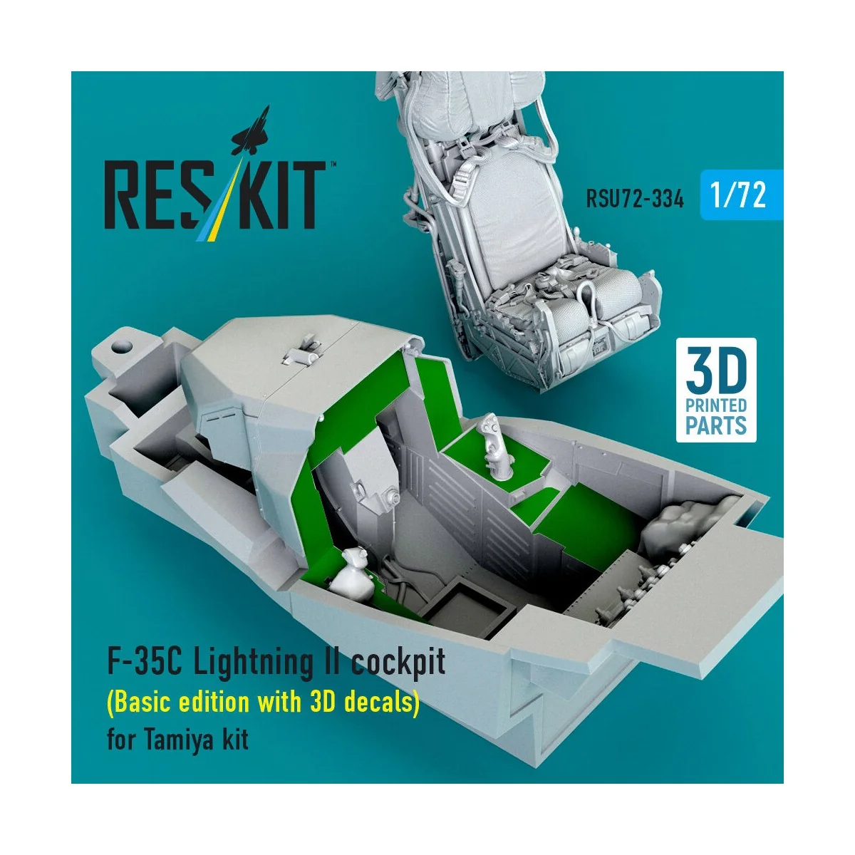 F-35C Lightning II cockpit (Basic edition with 3D decals) for Tamiy...