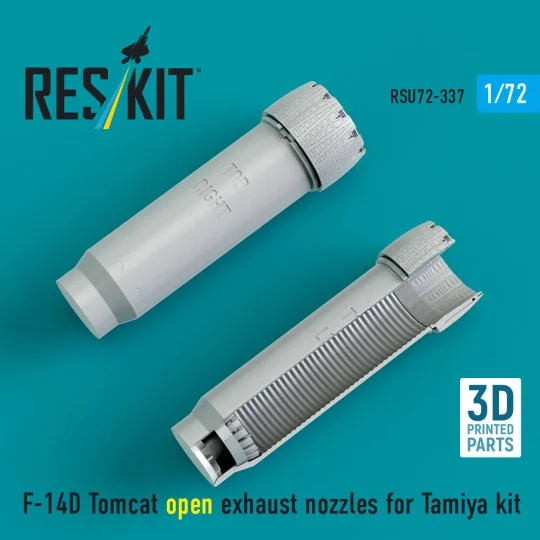 F-14D Tomcat open exhaust nozzles for Tamiya kit (3D Printed), 1/72...