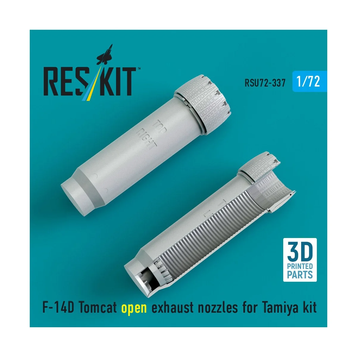 F-14D Tomcat open exhaust nozzles for Tamiya kit (3D Printed), 1/72...