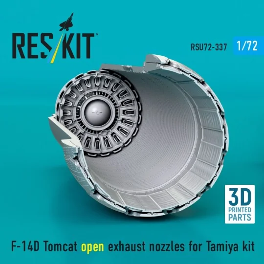 F-14D Tomcat open exhaust nozzles for Tamiya kit (3D Printed), 1/72...
