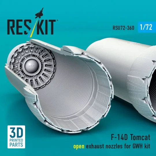 F-14D Tomcat open exhaust nozzles for GWH kit (3D Printed), 1/72 - ... F-14D Tomcat open exhaust nozzles for GWH kit (3D Printed), 1/72 - ...