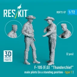 F-105 (F, G) Thunderchief male pilots (in a standing position - typ...