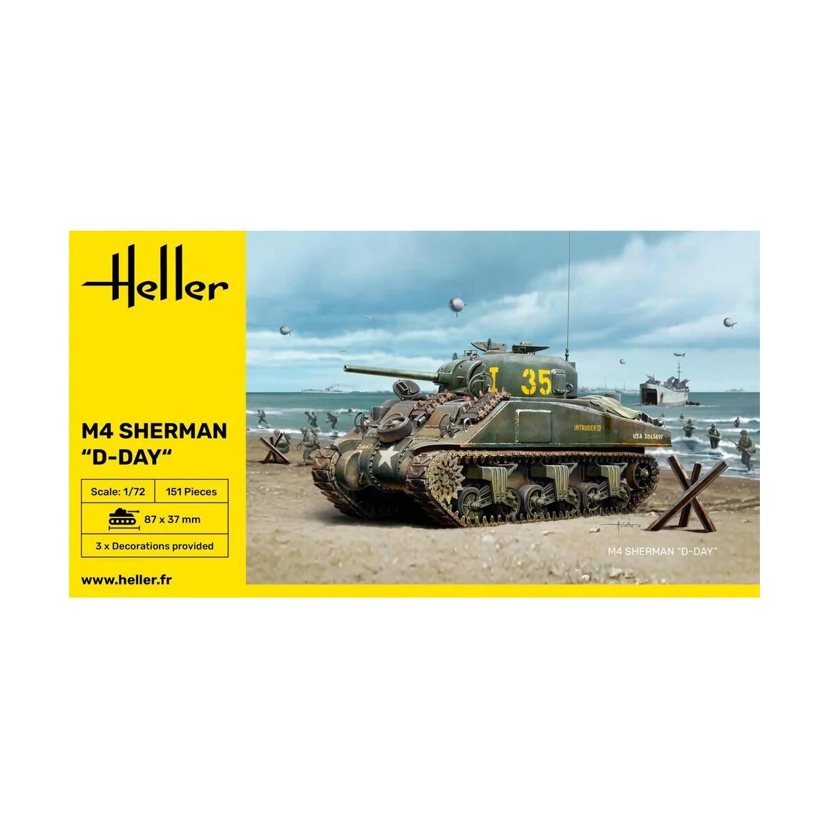 M4 Sherman D-Day, 1/72 - Heller 79892